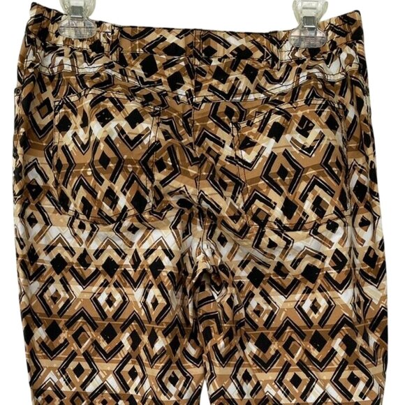 RUBY RD. CROPPED GEOMETRIC STRETCH PANTS 8P-EUC - Picture 8 of 8